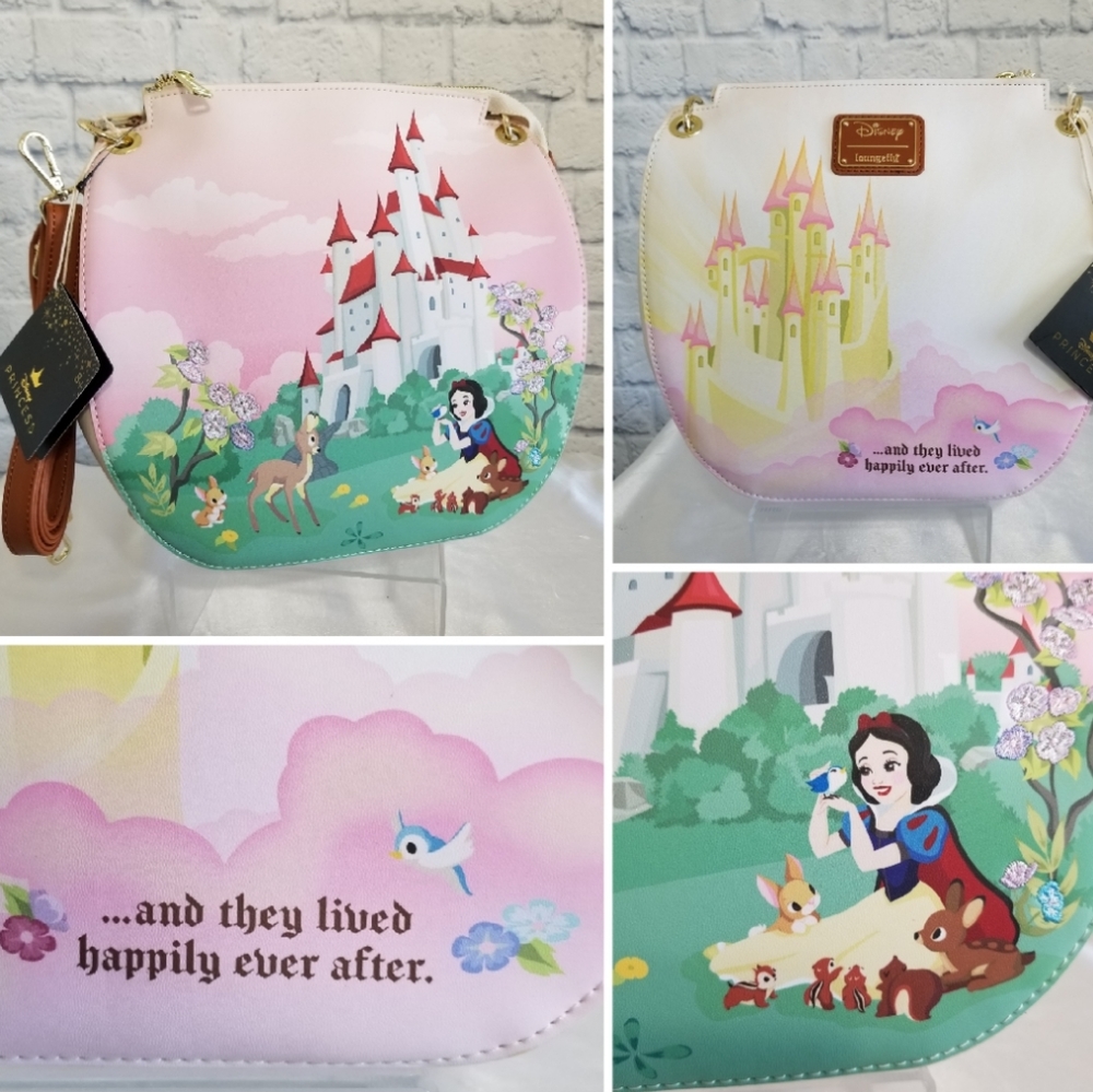 Loungefly Snow White and the Seven Dwarfs Castle Disney Crossbody Bag NEW